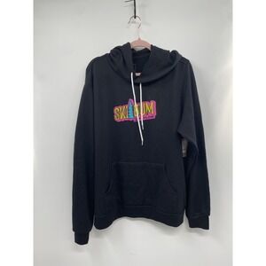 Flylow Gear Ski Bum Hoodie Men's XL Black Graphic Fleece Streetwear Skater NWT